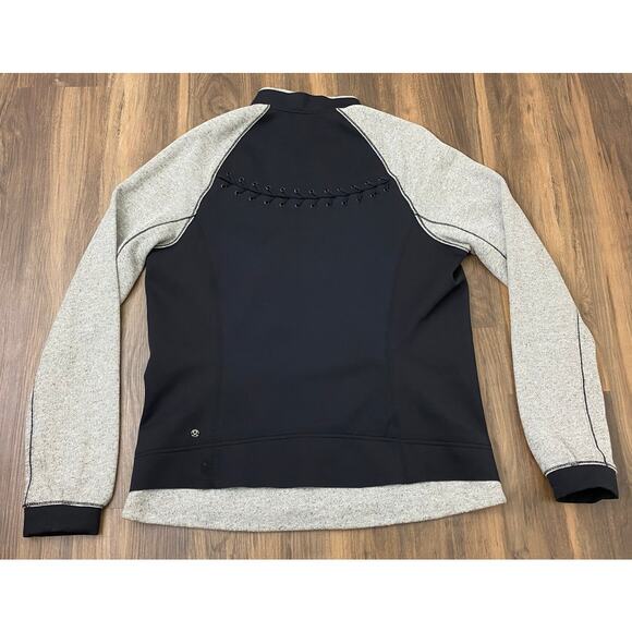 Women Lululemon Var-City Heather Bomber performance zip-up jacket coat, 10 - Picture 2 of 4